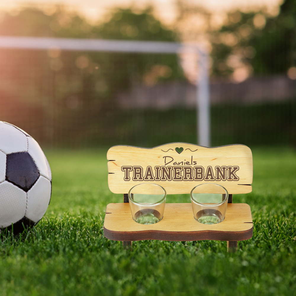 Schnapsbank - Trainerbank - Personalisiert Schnapsbank - Trainerbank - Personalisiert