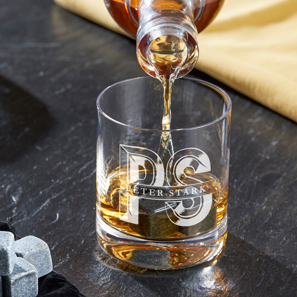 Whiskyglas mit Gravur initial - Personalisiert