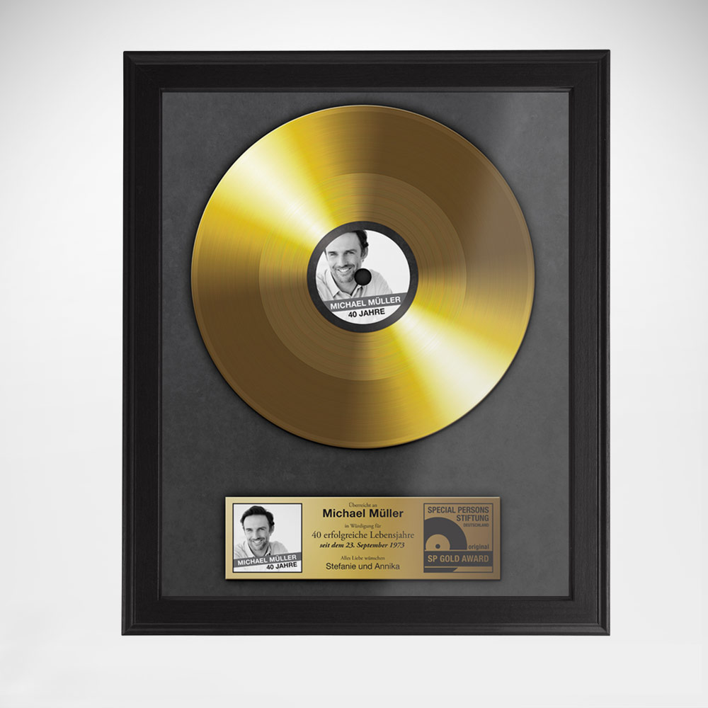Goldene Schallplatte - Personalisiertes Bild