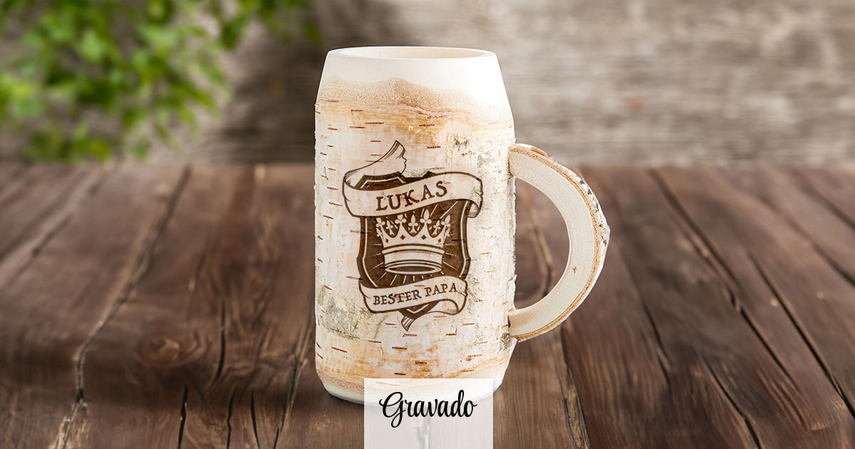 Bierkrug mit Gravur für Papa zum Vatertag
