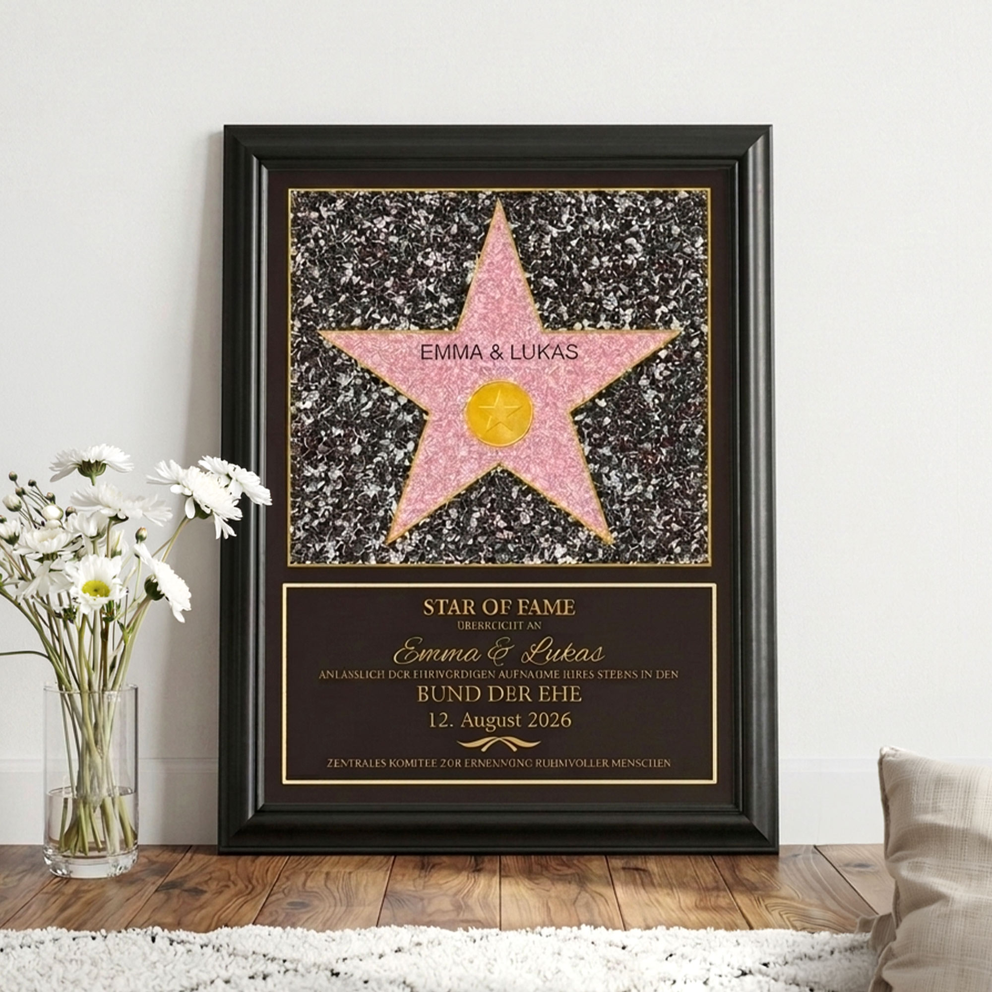Star Of Fame zur Hochzeit - Personalisiertes Bild