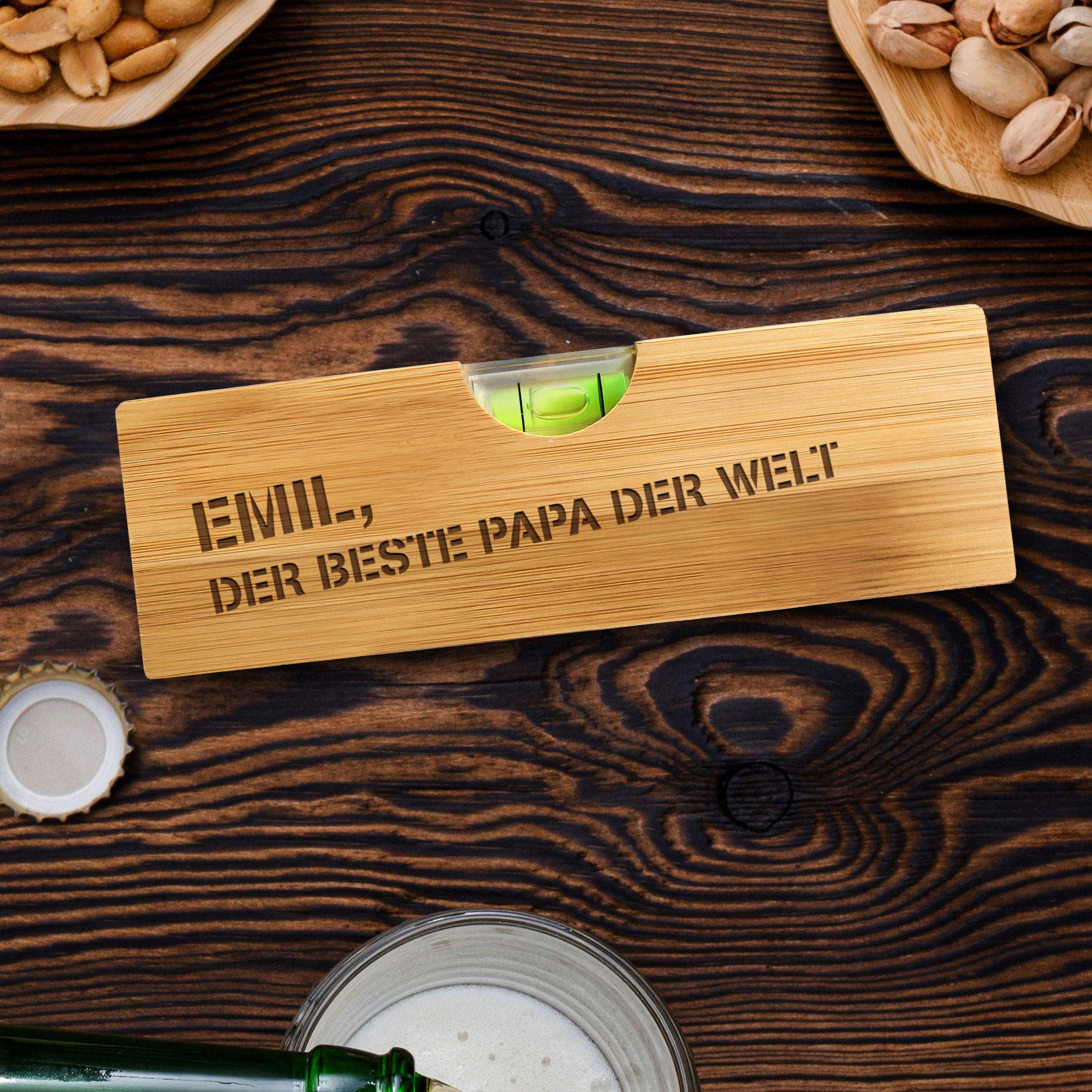 Wasserwaage - Bester Papa - Personalisiert