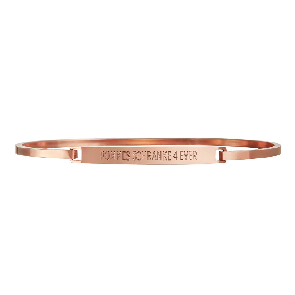 Personalisierter Armreif mit Gravur in Roségold