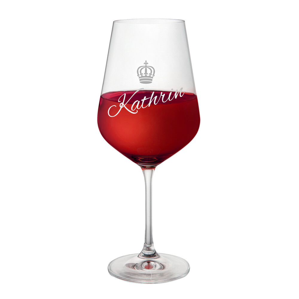 Weinglas mit Gravur Königin - Rotweinglas