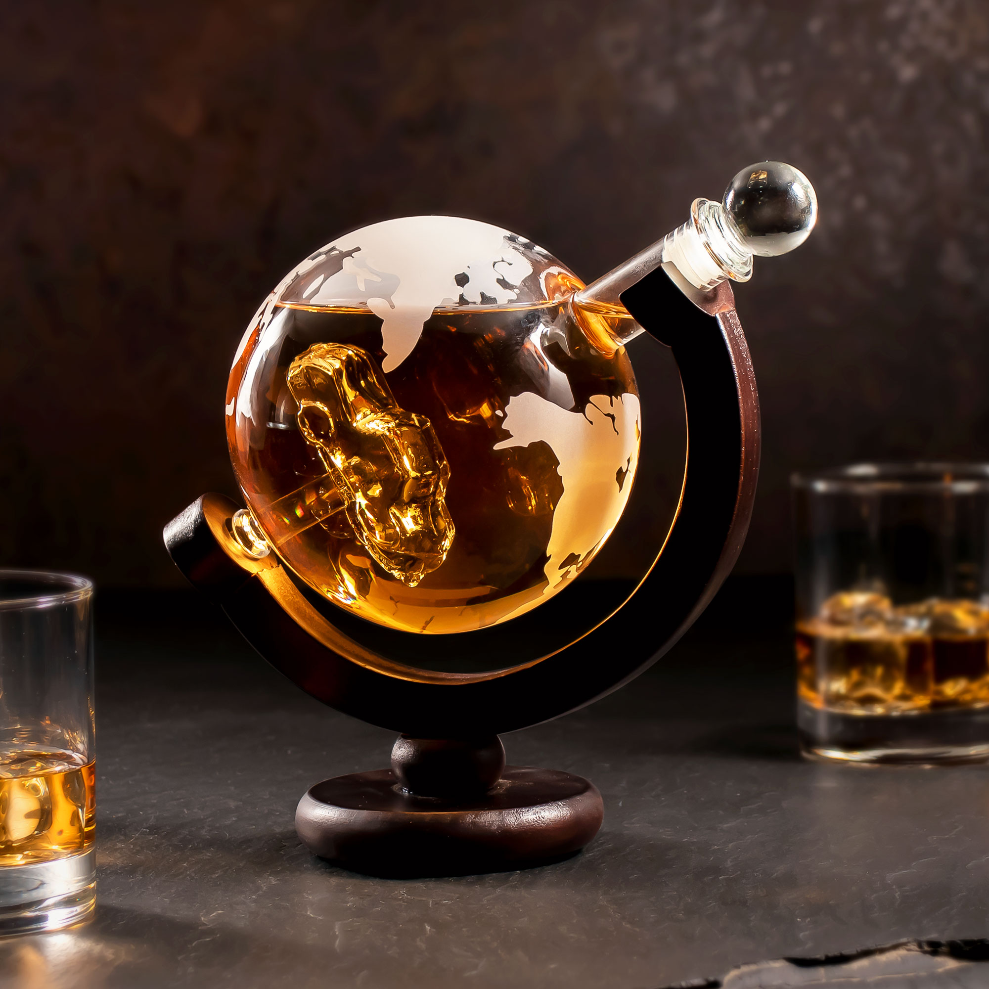 Whisky Karaffe Globus - Auto - Design Whiskyflasche