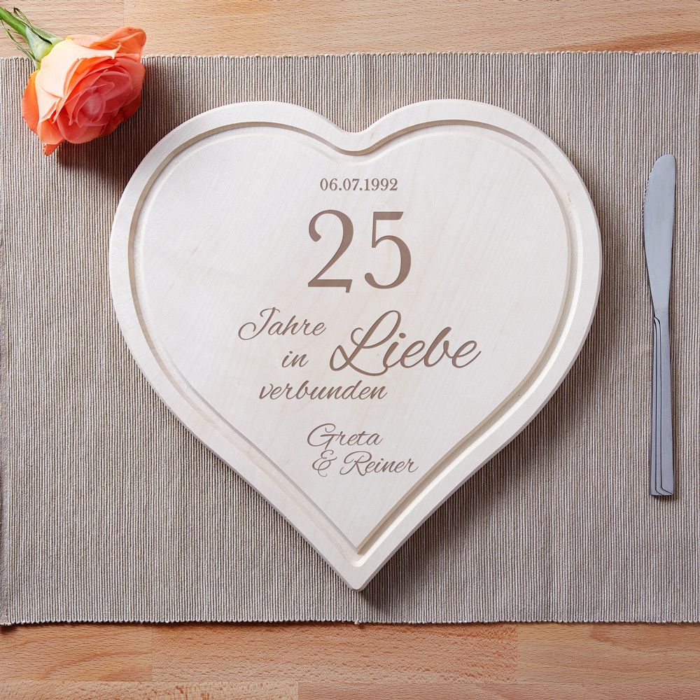 Silberhochzeit Geschenke Zum Hochzeitstag gravieren lassen